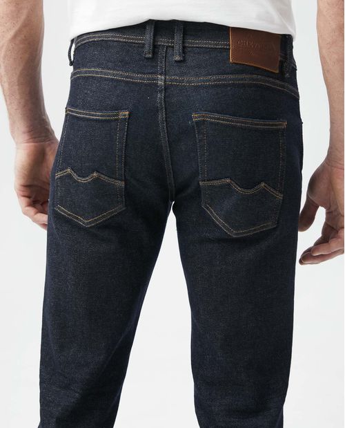 Jean de Hombre Super Slim Fit, Rider, Bota Super Slim - Raw Azul Ultra Oscuro