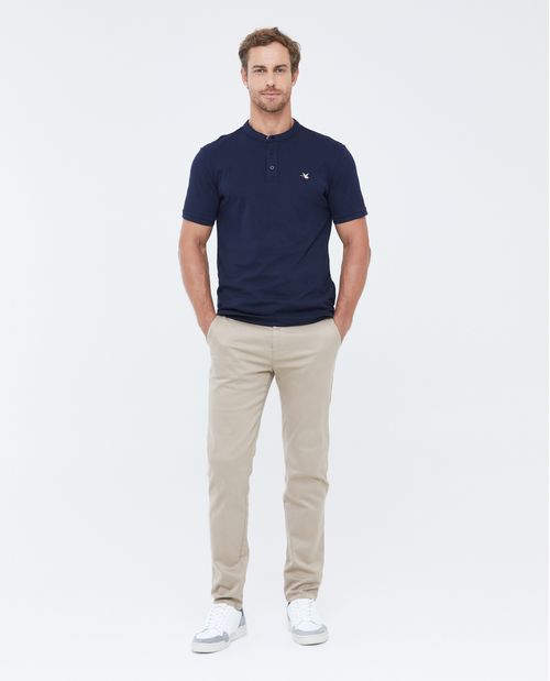 Camiseta Polo Slim Fit Cuello Nerú para Hombre