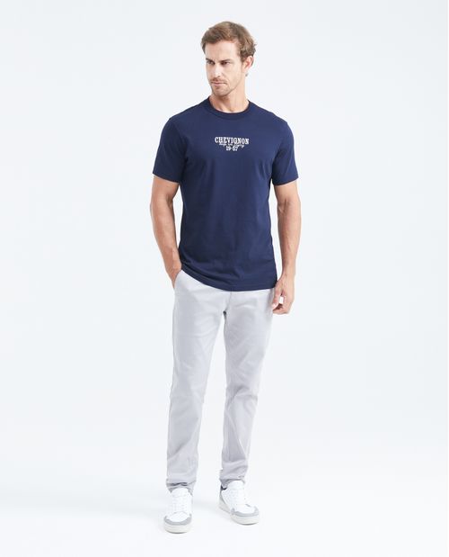 Camiseta Classic Fit con Estampado Cuello Redondo para Hombre