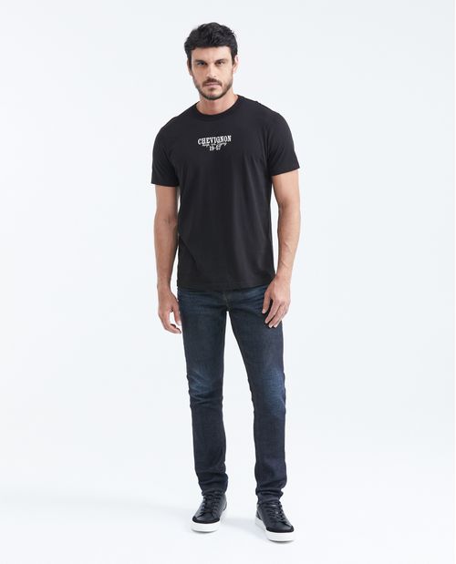 Camiseta Classic Fit con Estampado Cuello Redondo para Hombre