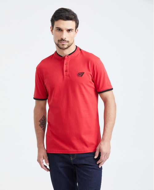 Camiseta Polo Slim Fit Cuello Nerú para Hombre
