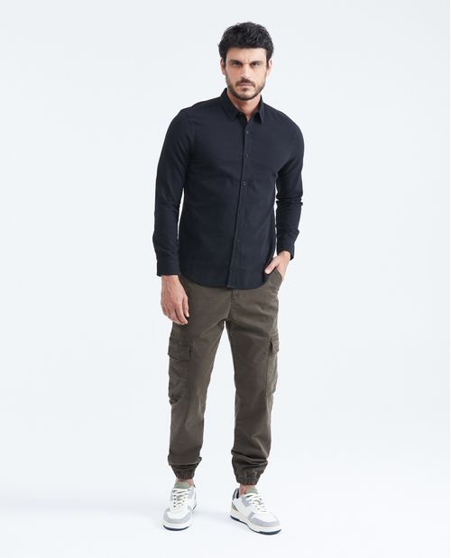 Camisa Classic Fit Manga Larga en Algodón para Hombre