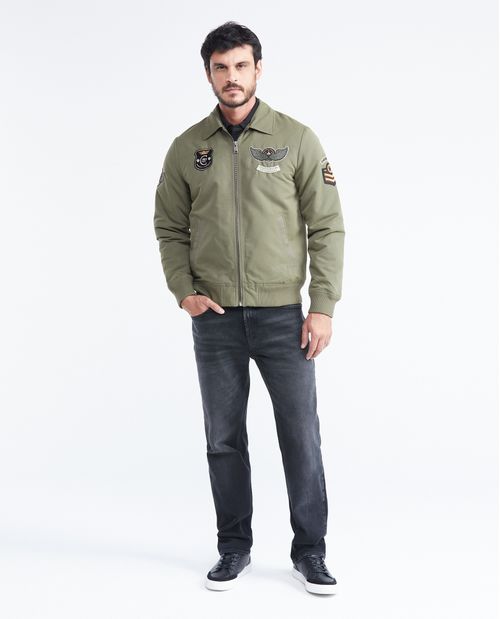 Chaqueta Tipo Aviador Silueta Bomber para Hombre