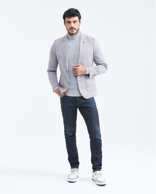 Chaqueta en Tejido de Punto Tipo Blazer para Hombre