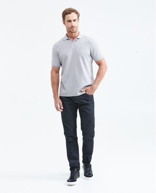 Camiseta Polo Slim Fit en Jersey Doble Punto para Hombre