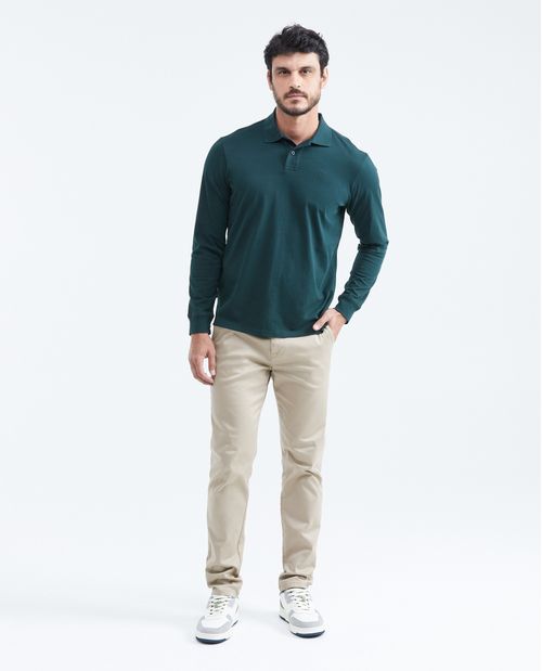 Camiseta Polo Classic Fit Manga Larga para Hombre