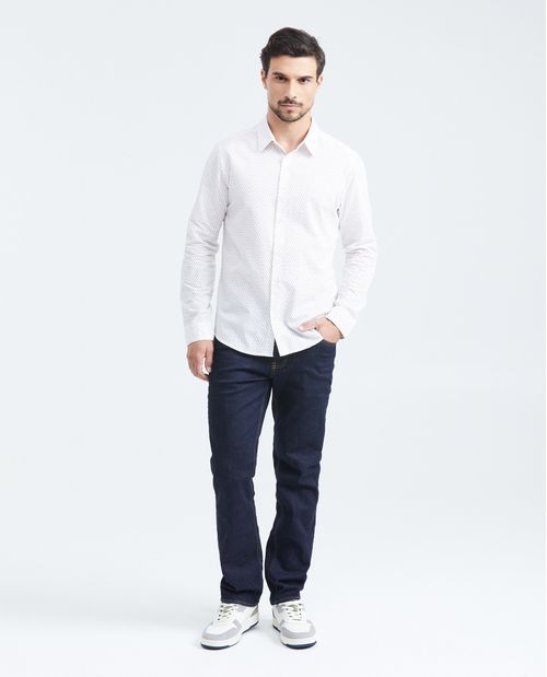 Camisa Classic Fit Manga Larga para Hombre