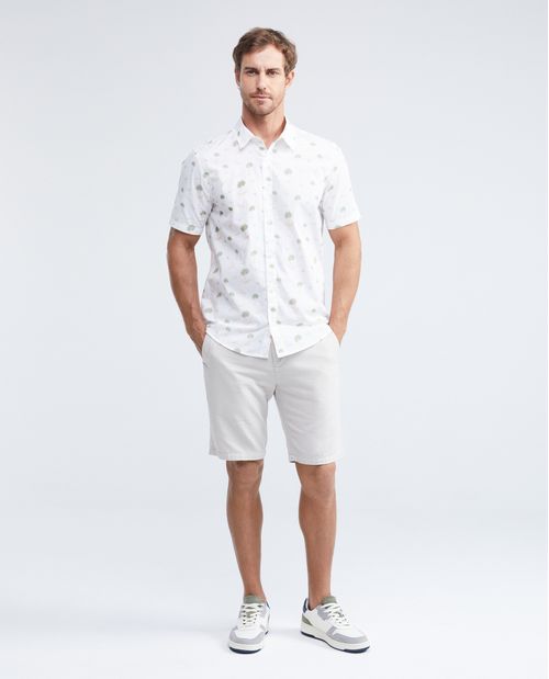 Camisa Classic Fit Manga Corta Tipo Resort Estampado para Hombre