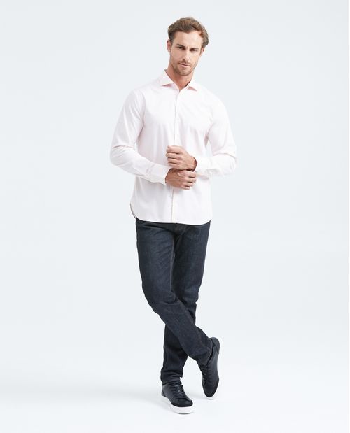 Camisa Premium Manga Larga con Estampado Mini Print para Hombre