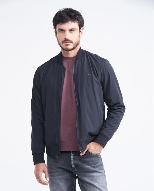 Chaqueta Tipo Bomber en Gamuza para Hombre
