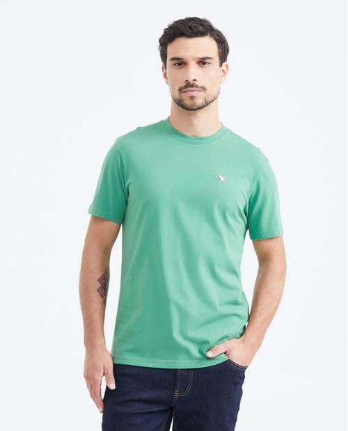 Camiseta Básica Slim fit Cuello Redondo en Algodón para Hombre