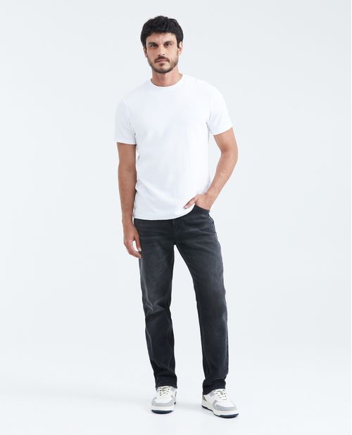 Jean Relaxed Fit Tiro Alto Boot Cut Negro para Hombre
