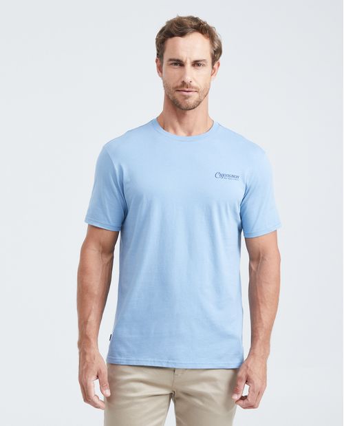 Camiseta Classic Fit con Bordado Cuello Redondo para Hombre