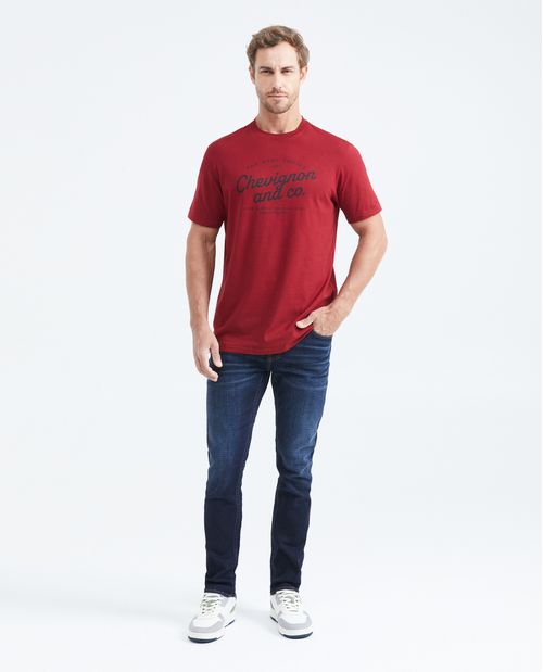Camiseta Classic Fit Estampada Cuello Redondopara Hombre