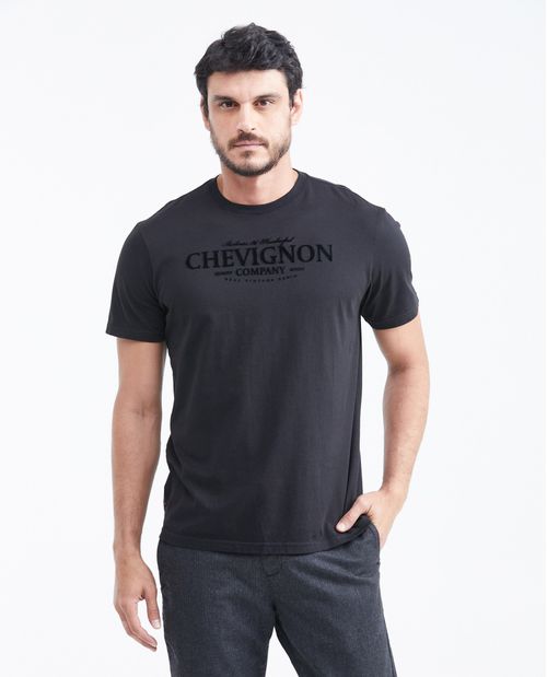 Camiseta Classic Fit Estampada Cuello Redondo para Hombre