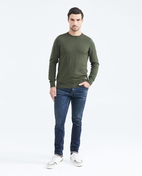 Suéter Tejido con Cuello Redondo para Hombre