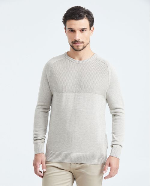 Suéter Tejido con Cuello Redondo para Hombre