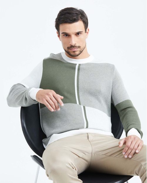 Suéter Tejido con Cuello Redondo para Hombre