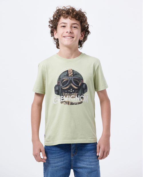 Camiseta Estampada en Algodón para Niño