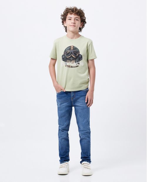Camiseta Estampada en Algodón para Niño