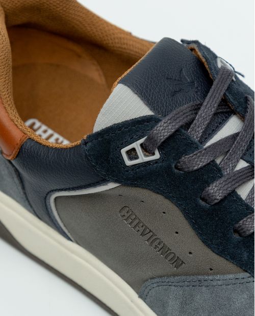 Tenis Tipo Basket en Cuero para Hombre