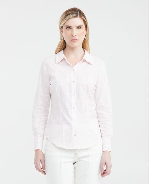 Camisa Clásica Estampado a Rayas para Mujer
