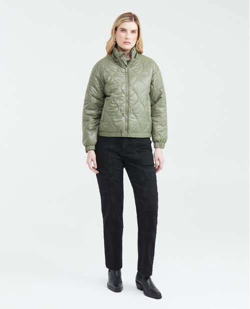Chaqueta Acolchada con Capucha Removible para Mujer