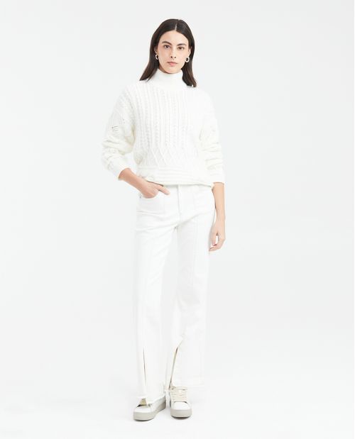 Suéter Tejido con Cuello Tortuga para Mujer