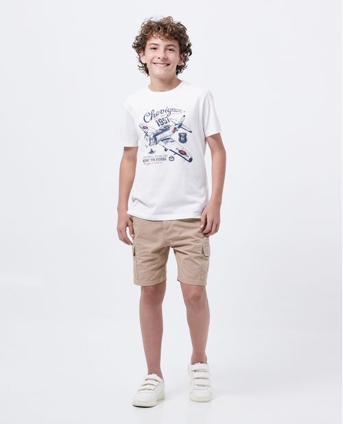 Camiseta Estampada en Algodón para Niño
