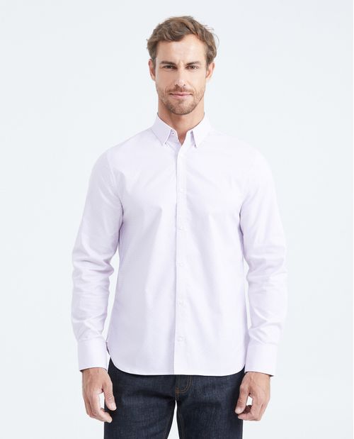 Camisa Premium Manga Larga con Estampado Mini Print para Hombre