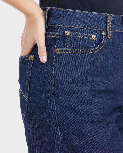 Short en Denim High Rise Azul Oscuro para Mujer