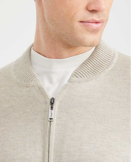 Chaqueta Tejida con Cuello Nerú para Hombre