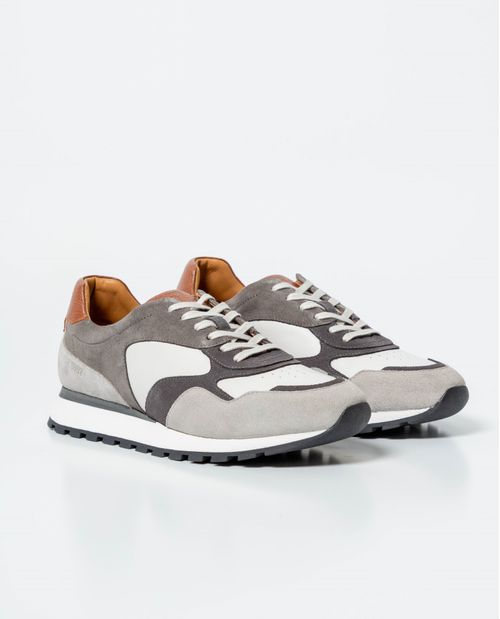 Tenis Tipo Runner en Cuero para Hombre