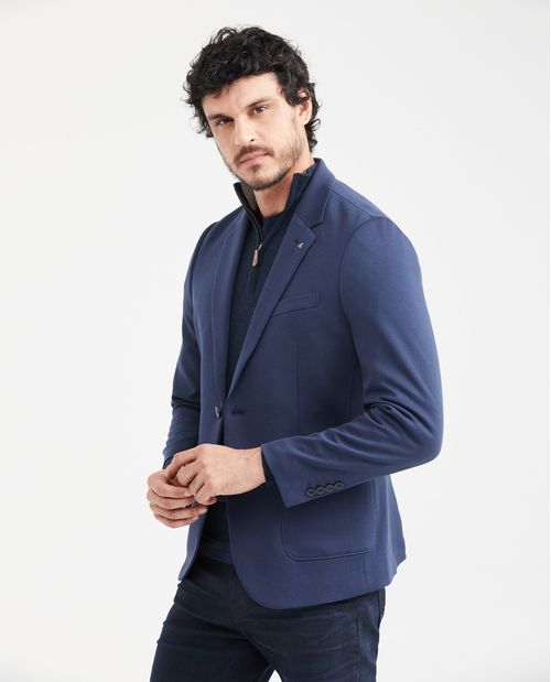 Blazer en Tejido de Punto con Bolsillos Funcionales para Hombre