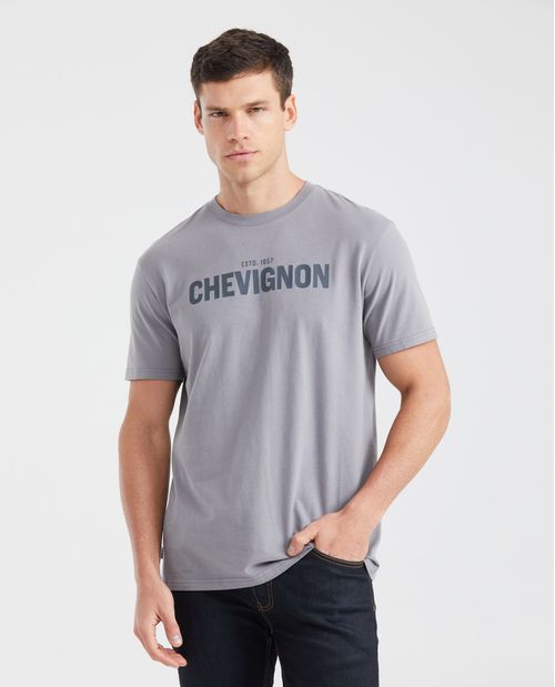 Camiseta Slim Fit Estampada Cuello Redondo para Hombre