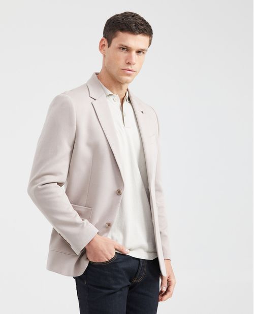 Blazer en Tejido de Punto con Bolsillos Funcionales para Hombre