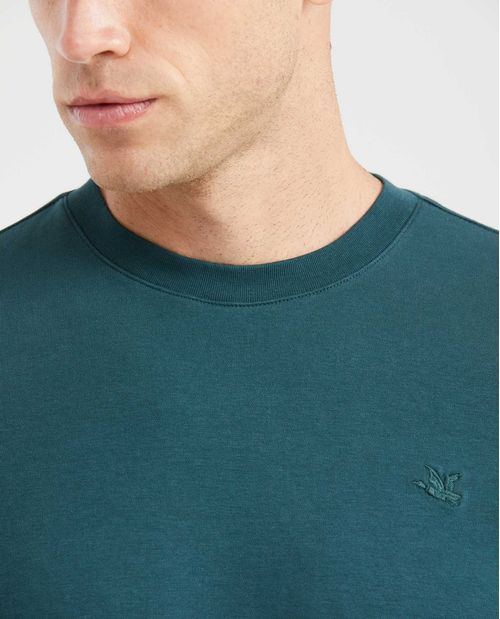 Camiseta Básica Slim Fit Cuello Redondo en Algodón Doble Punto para Hombre