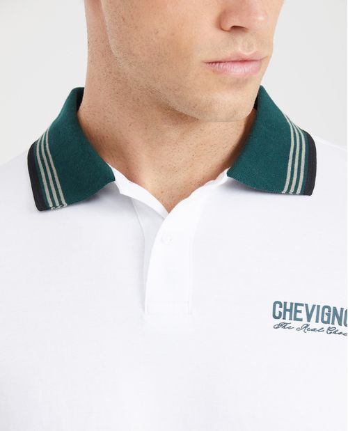 Camiseta Polo Slim Fit en Jersey Semi Pesado para Hombre