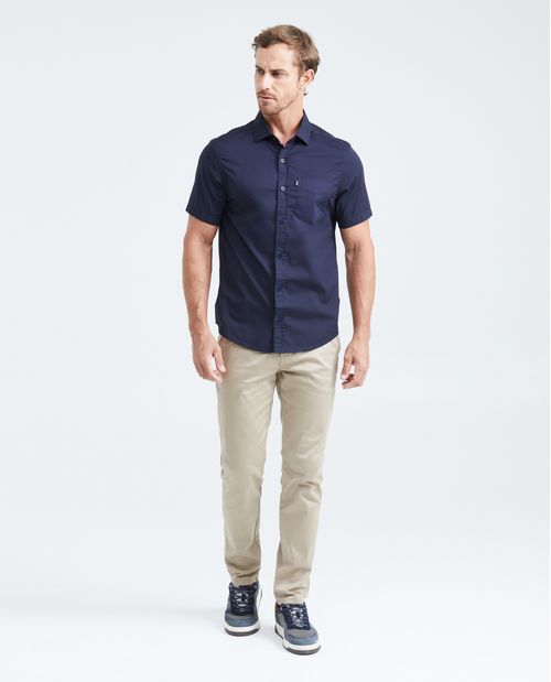 Camisa Manga Corta Algodón Masculino