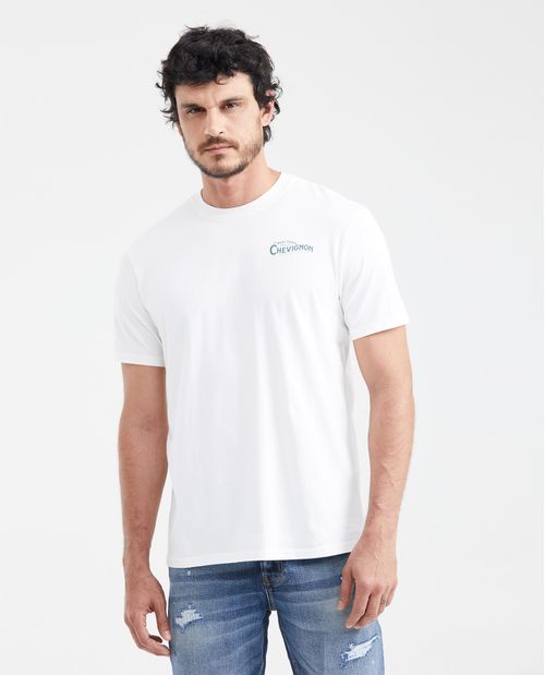 Camiseta Classic Fit Estampada Cuello Redondo para Hombre