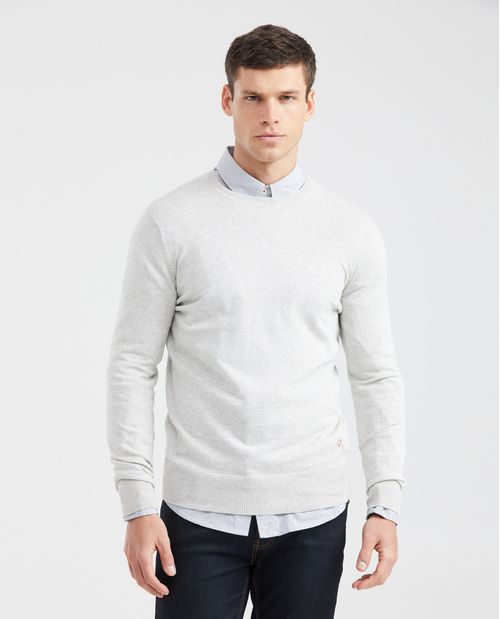 Suéter Tejido con Cuello Redondo para Hombre