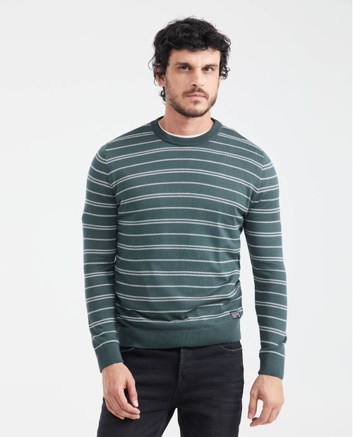 Suéter Tejido con Cuello Redondo para Hombre