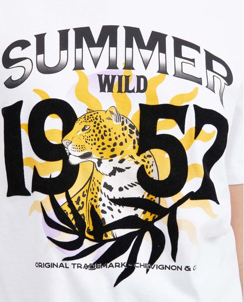 Camiseta Estampada con Detalles de Piedras para Mujer
