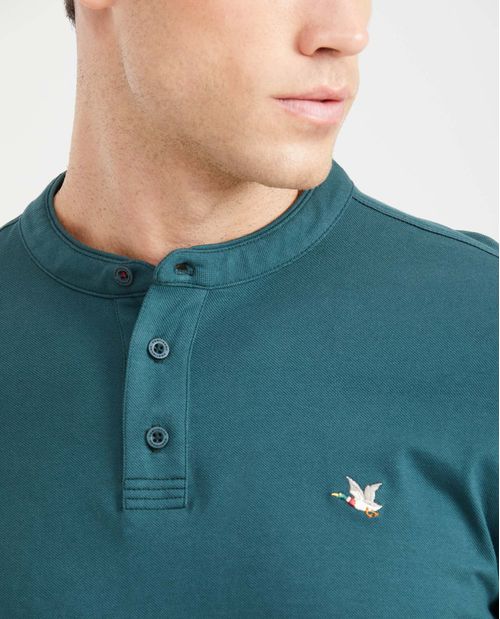 Camiseta Polo Slim Fit Cuello Nerú para Hombre