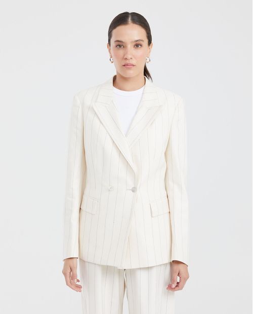 Blazer Estampado a Rayas para Mujer