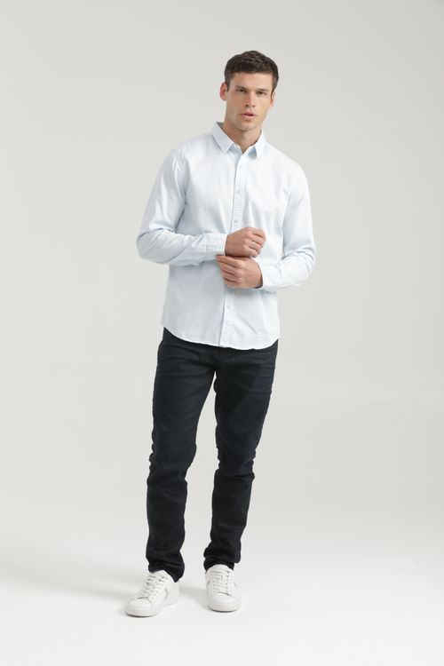 Camisa Manga Corta Algodón Masculina