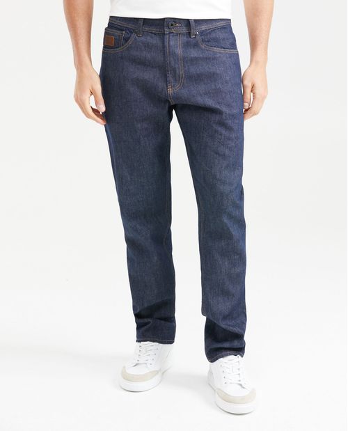 Jean Relaxed Fit Tiro Alto Boot Cut Azul Ultra Oscuro para Hombre