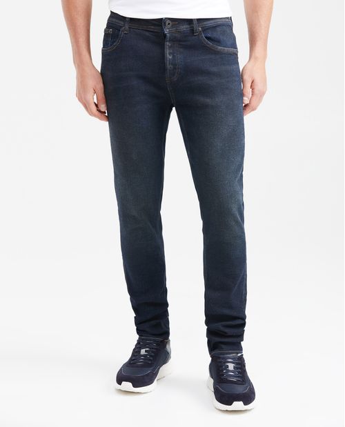 Jean Súper Slim Fit Tiro Bajo Bota Super Slim Azul Ultra Oscuro para Hombre