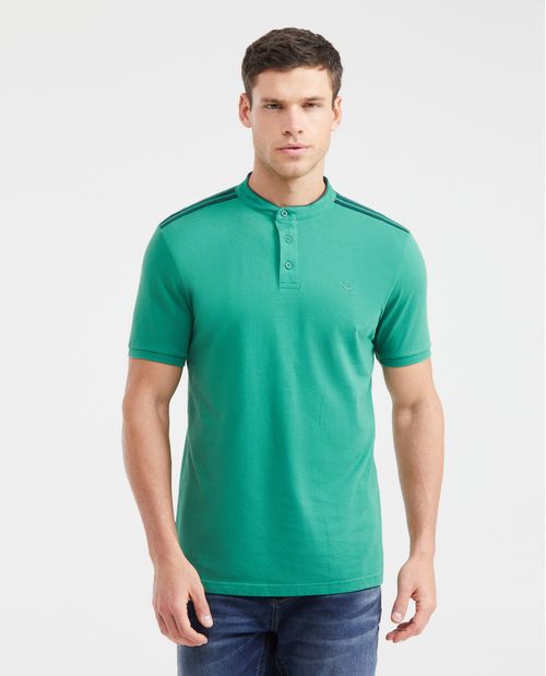 Camiseta Polo Slim Fit Cuello Nerú para Hombre
