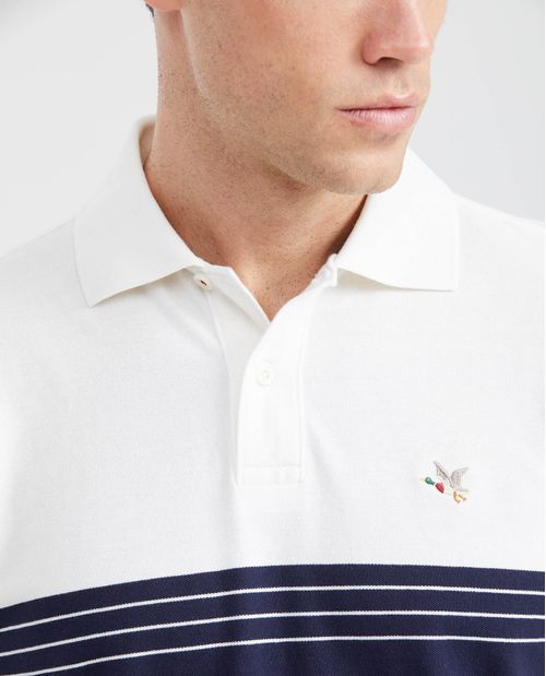 Polo Masculino de Algodón-Elastano